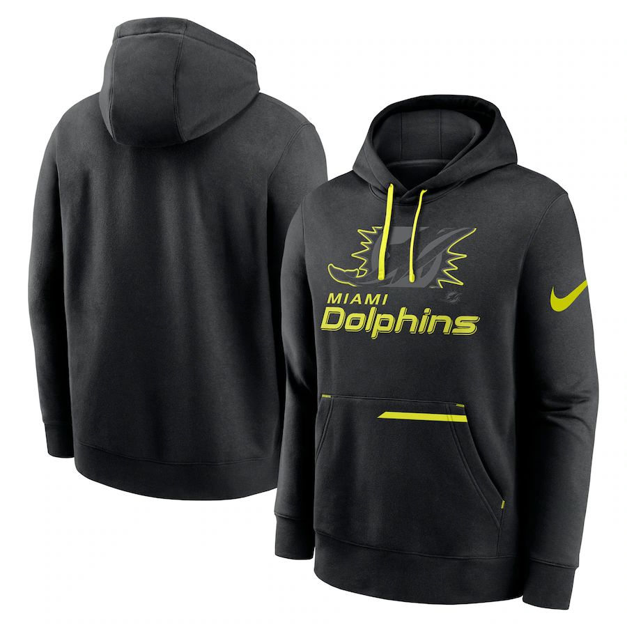 Men 2023 NFL Miami Dolphins black Sweatshirt style 1